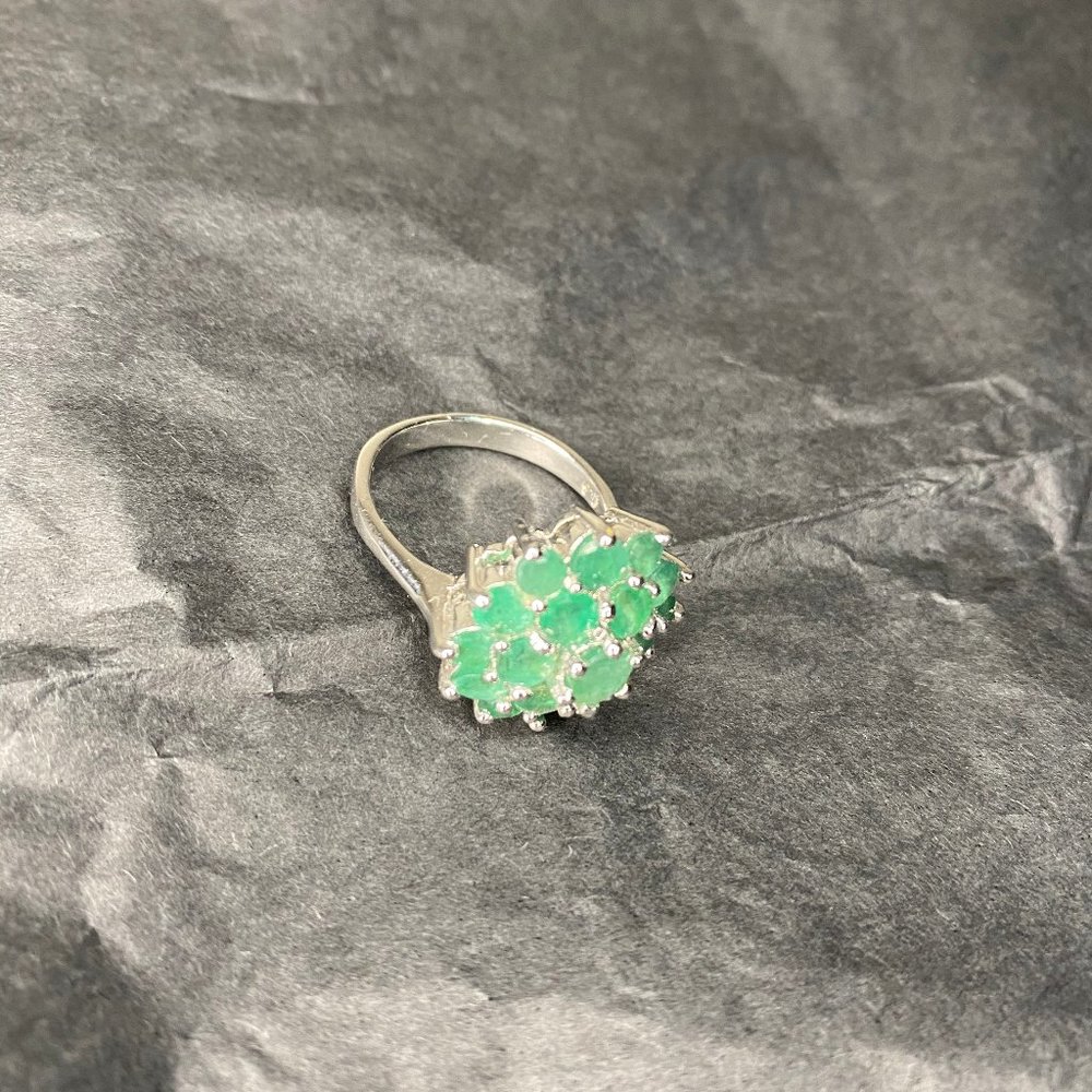 Silver Emerald Ring - image 2